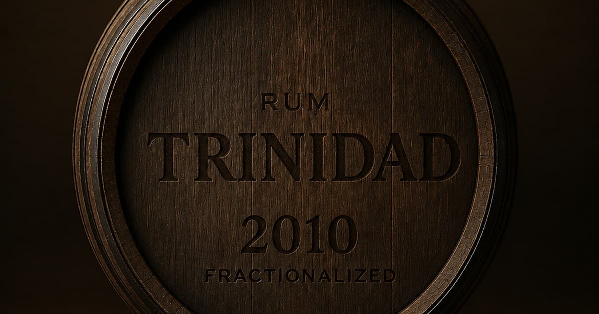 15-year Trinidad rum cask in bonded storage