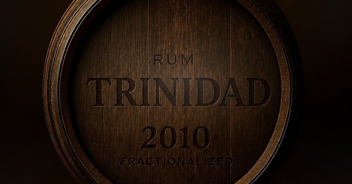 15-year Trinidad rum cask in bonded storage